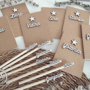 Libreta + Lápiz personalizados con nombre y estrella