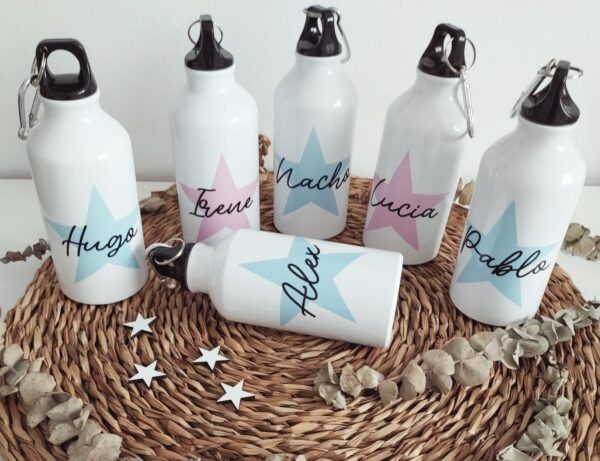 Botellas personalizadas estrella + nombre 400ml